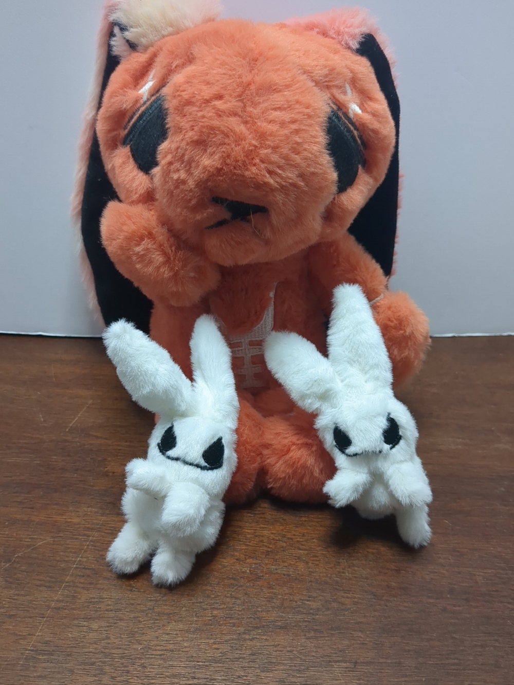 Plushie Dreadfuls Anxiety Rabbit  + 2 Mini Bunnies Mysterious Plush No Tote